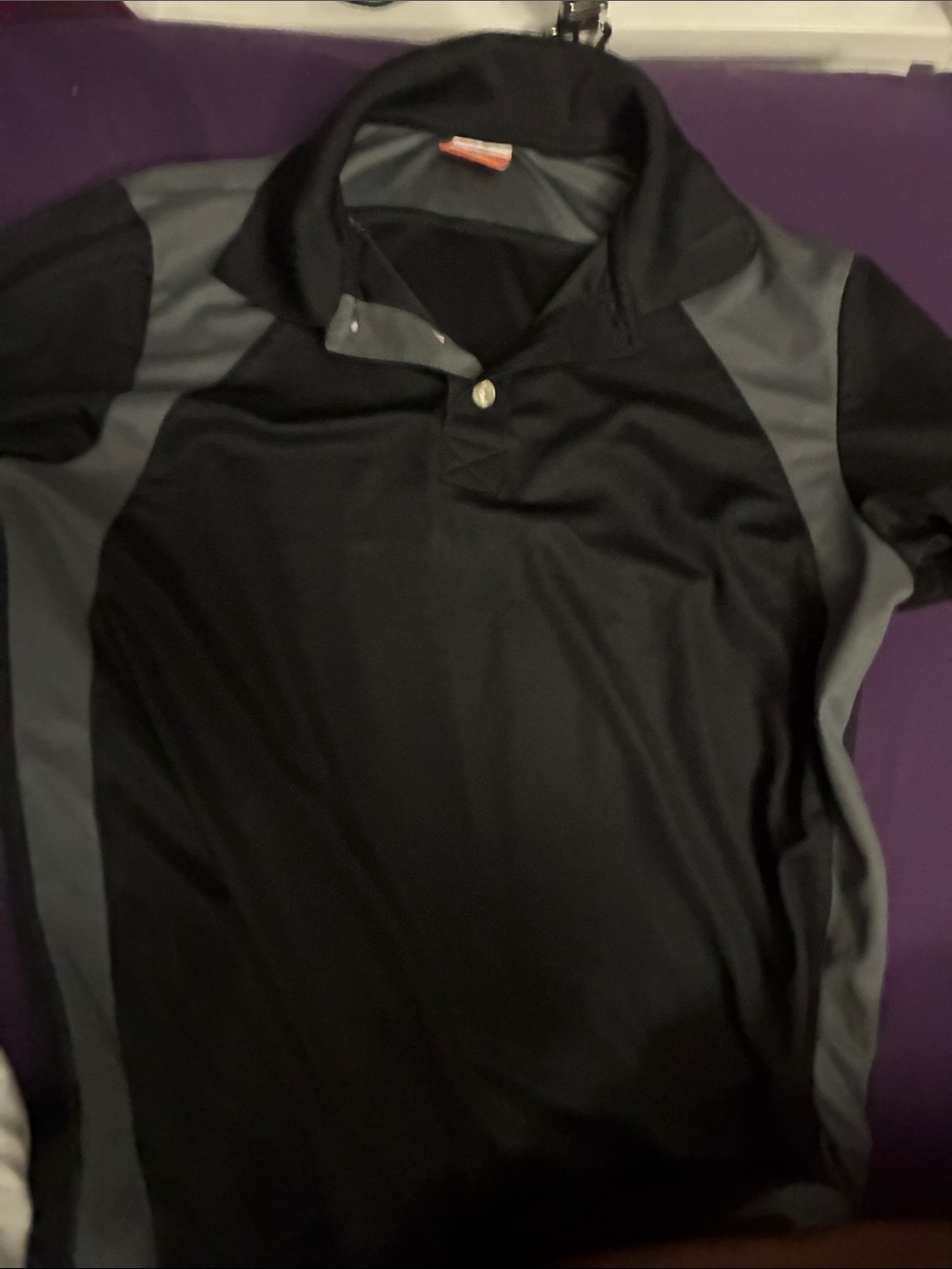 Puma Black and Gray Athletic Polo